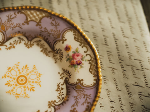 繡花碟 Vintage Floral Plate & Co LTD London’s made in England